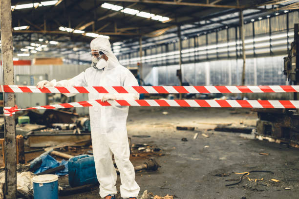 Professional Crime Scene Cleanup technician working in Cayuga, IN